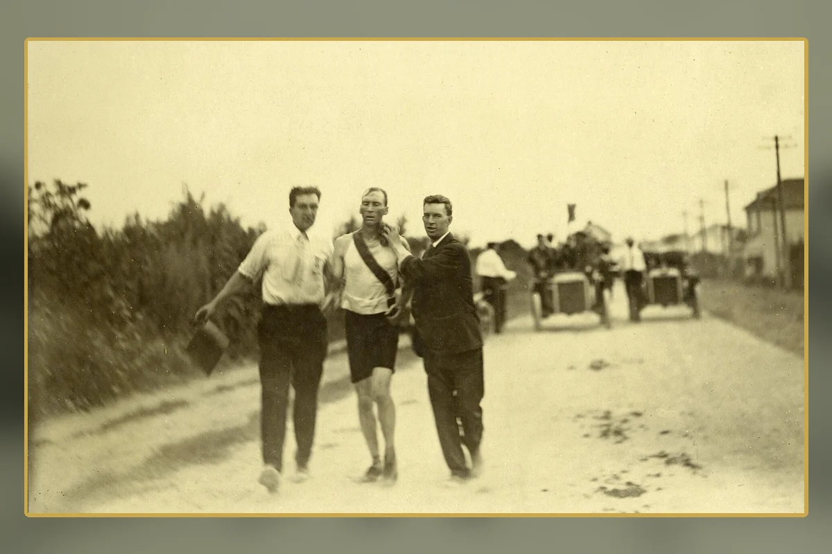 Thomas Hicks during the 1904 Olympic marathon