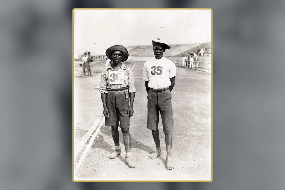 Marathon participants at the 1904 St. Louis Olympics