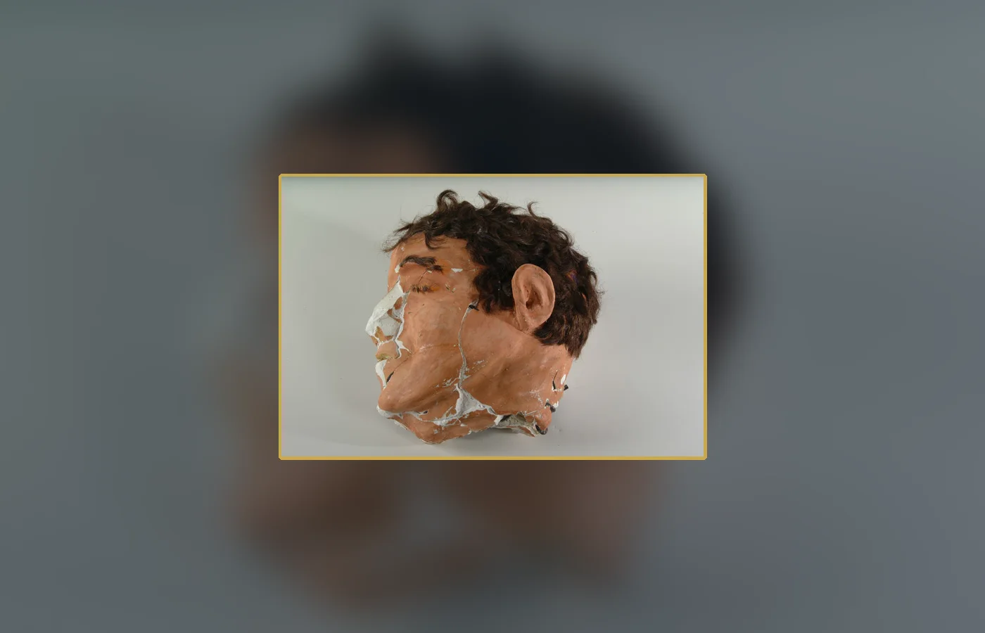 A surviving false head associated with the Anglin brothers' cell decoys