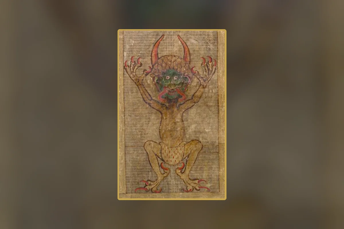 The full-page Devil portrait in Codex Gigas