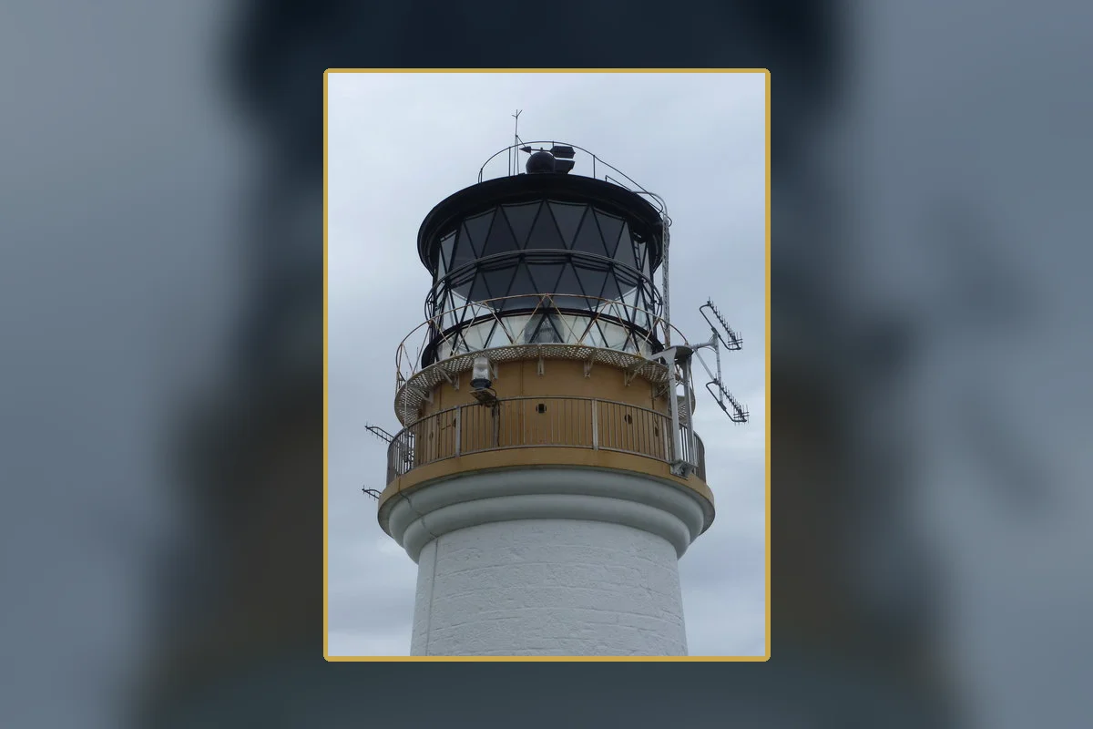 Close view of the Flannan Isles lighthouse tower