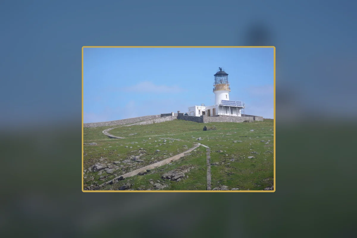 The lighthouse seen from the sea to the south