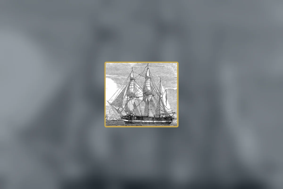 HMS Terror depicted during nineteenth-century polar service