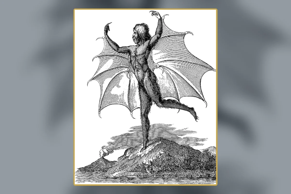 The famous winged lunar humanoid from the hoax illustrations