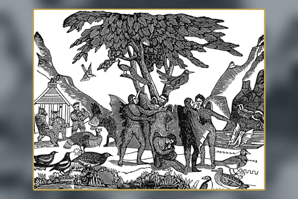 A period illustration of the supposed inhabitants of the Moon