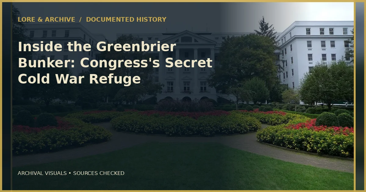 Archival cover for “Inside the Greenbrier Bunker: Congress's Secret Cold War Refuge”