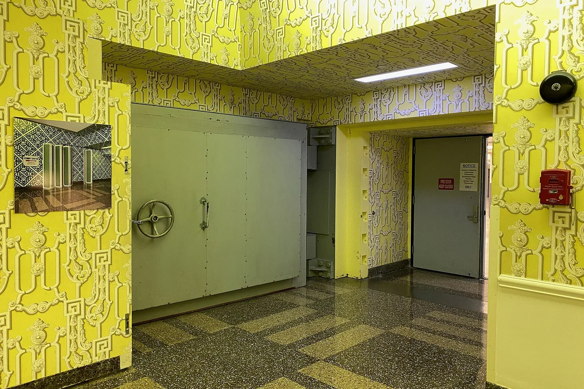 Detail of the blast-door area at the Greenbrier bunker entrance