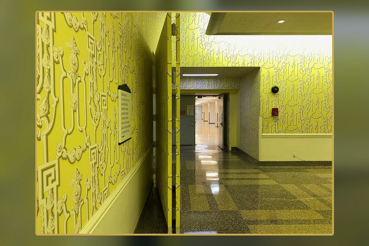 The false wall used to conceal a bunker passage