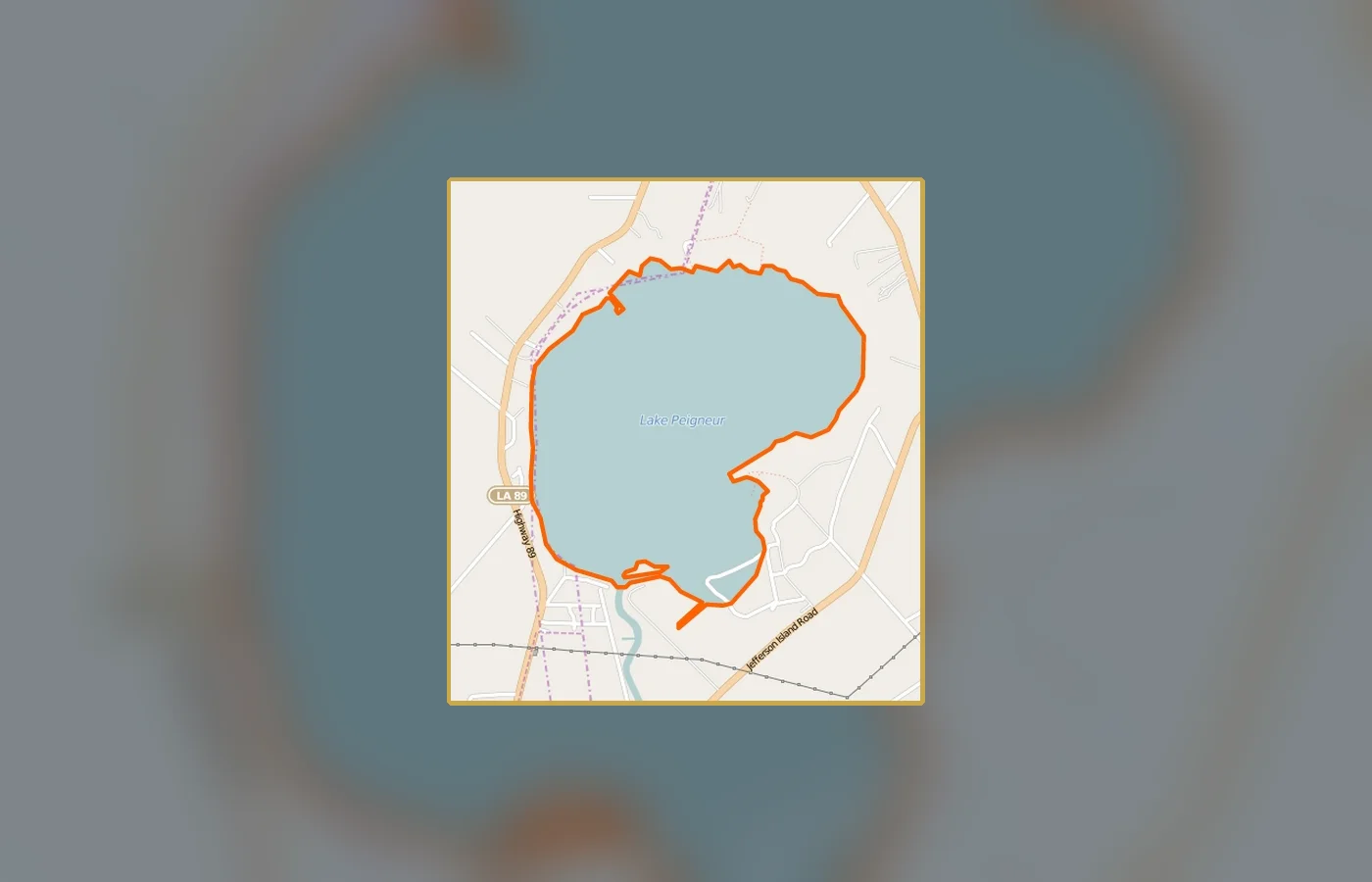 Lake Peigneur in its modern, much deeper form after the 1980 drilling disaster
