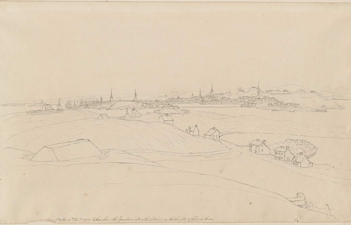 A 1776 view of Boston, showing the region only four years before the Dark Day