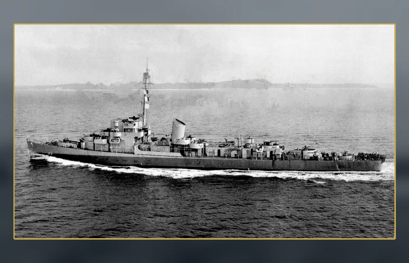 USS Eldridge at sea in a second wartime view
