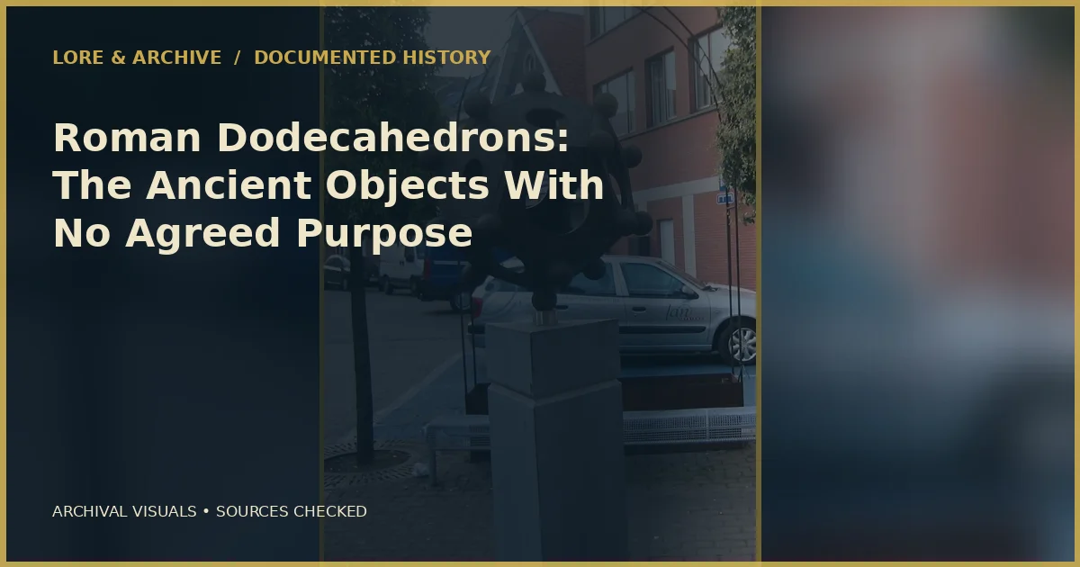 Archival cover for “Roman Dodecahedrons: The Ancient Objects With No Agreed Purpose”