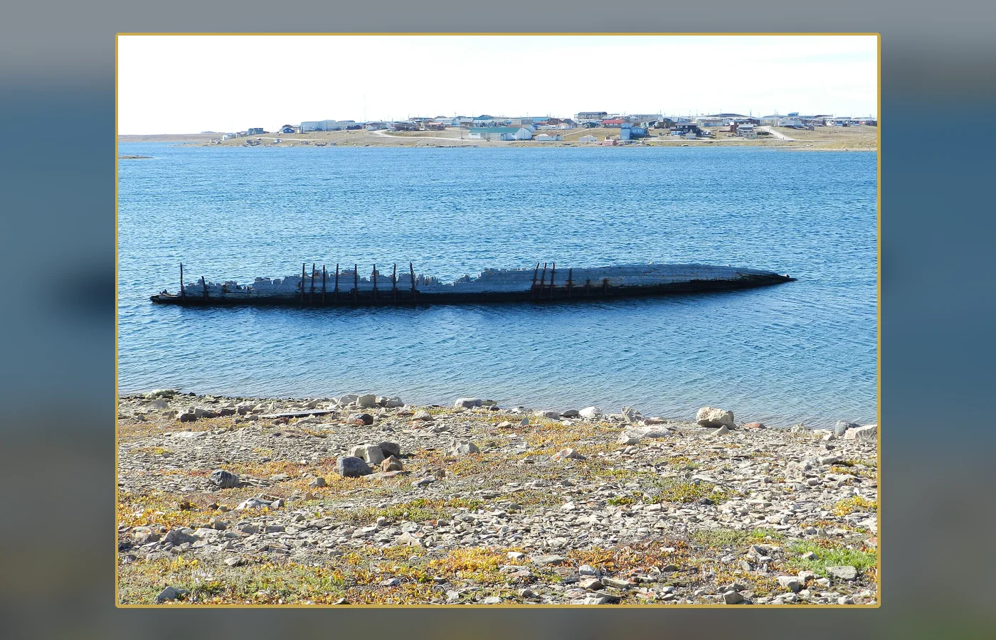 The Arctic vessel Maud in Cambridge Bay, included as a labeled comparison for the ice conditions faced by early twentieth-century ships