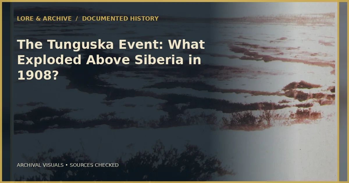 Archival cover for “The Tunguska Event: What Exploded Above Siberia in 1908?”