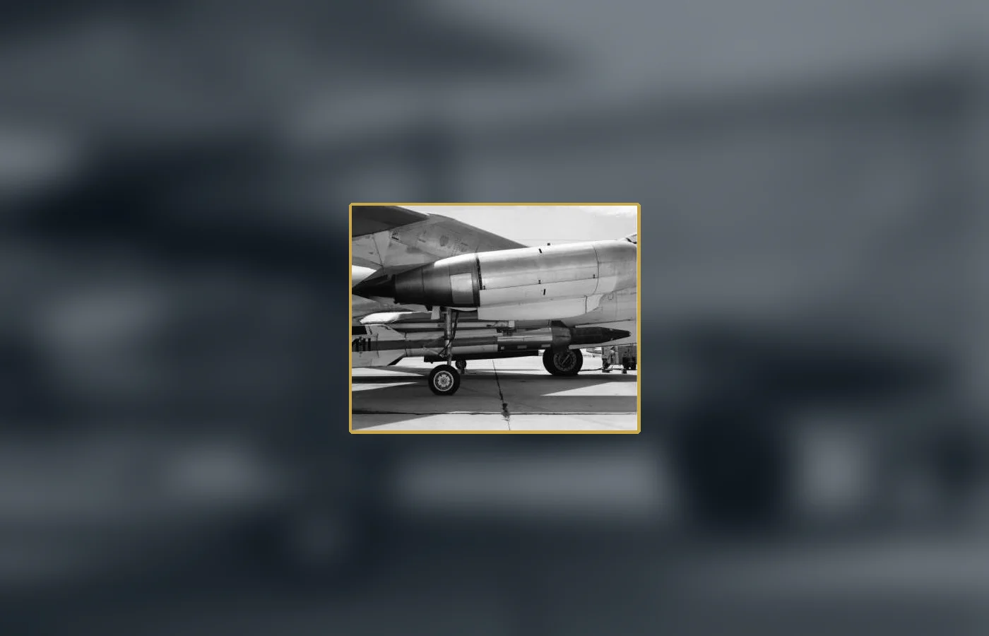 A B-47 Stratojet carrying a test vehicle, illustrating the bomber involved in the 1958 collision