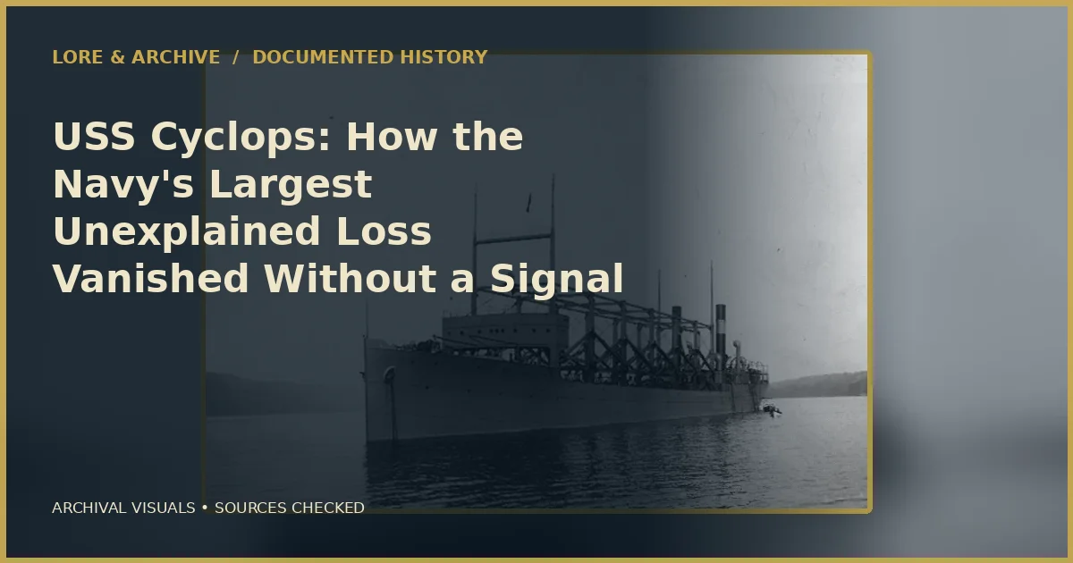 Archival cover for “USS Cyclops: How the Navy's Largest Unexplained Loss Vanished Without a Signal”