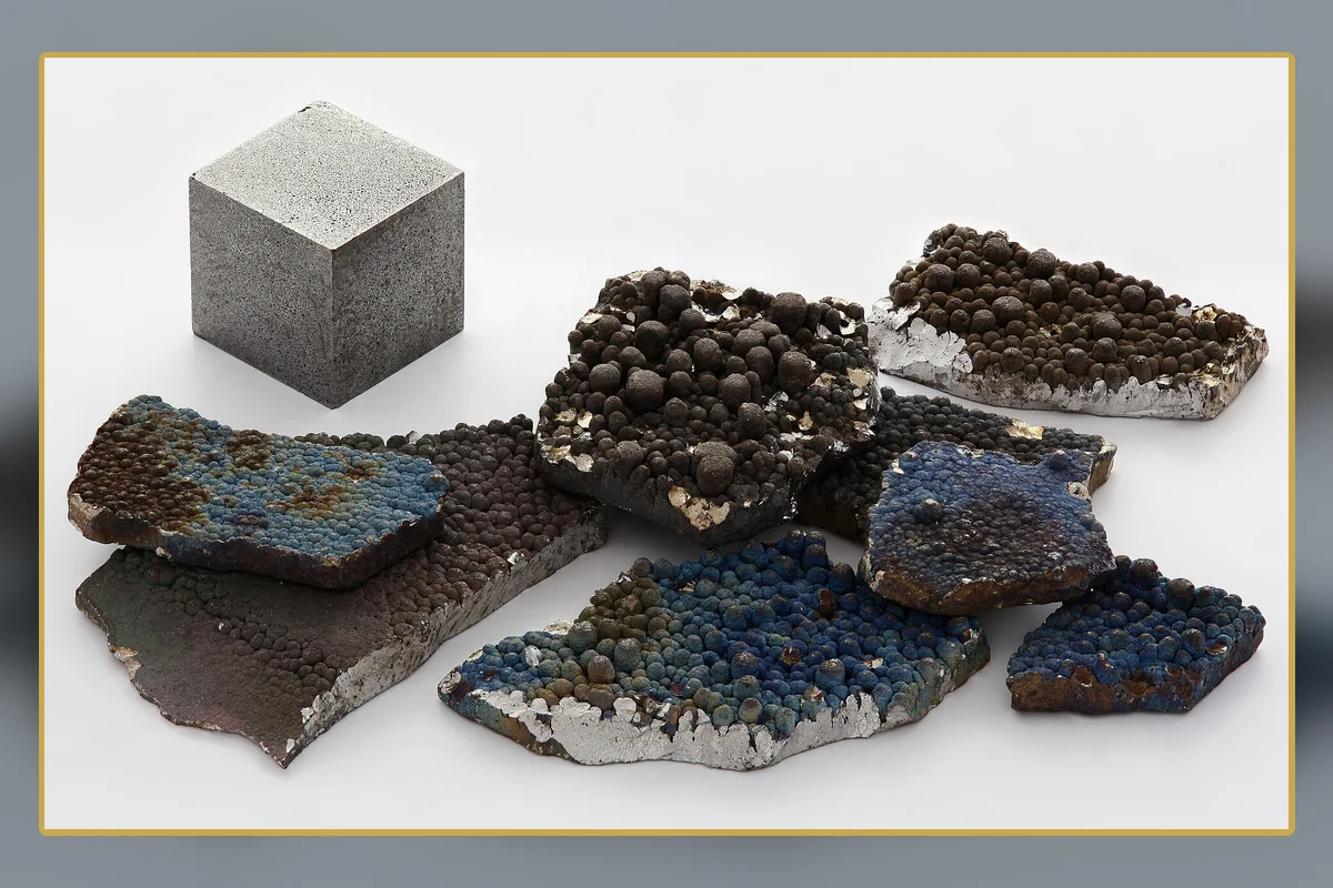 Manganese samples illustrating the dense ore carried by Cyclops