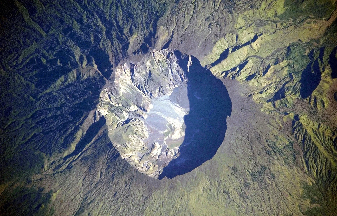 Mount Tambora's caldera on Sumbawa, Indonesia